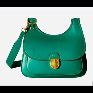 Tory Burch Green Saddle Bag